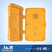 Weahterproof Emergency Phone Public Phone Assistance Phone 911 Phone Call Box Police Telephone Tunnel Telephone with Door Cover